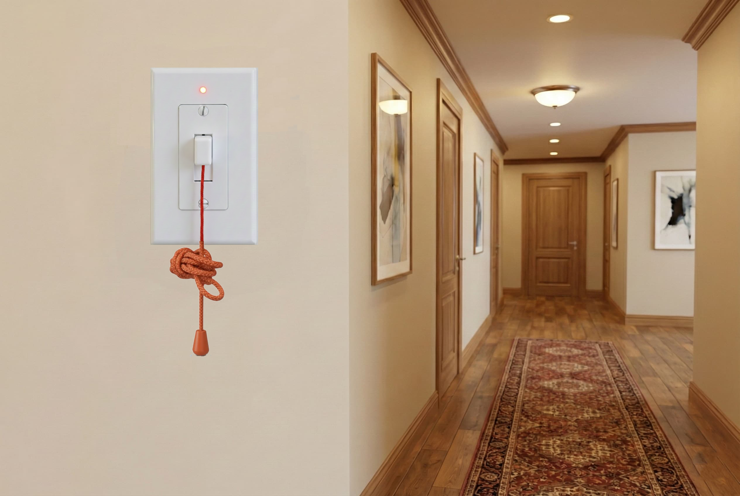 Wireless Sliding Pull Cord with BLE beacon